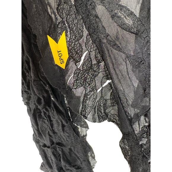 Jaded London Gaia Scrunch Lace Dress Strapless Cutout Party Edgy Goth Black Sz 2 - Picture 10 of 10